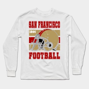 San Francisco Retro Football Long Sleeve T-Shirt